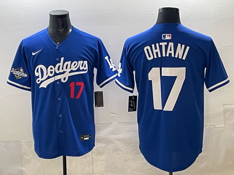 Men 2025 Nike Los Angeles Dodgers #17 Ohtani Blue Game MLB Jersey 01->dallas cowboys->NFL Jersey